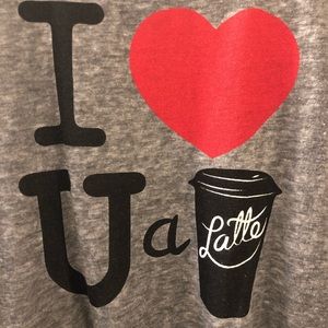 I ❤️ U a latte lightweight sweatshirt